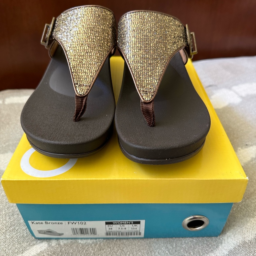 AETREX Kate Bronze Sandals FW102 Size 38 NWT
